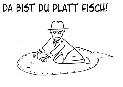 Cartoon: Plattfisch (medium) by Stefan von Emmerich tagged plattfisch