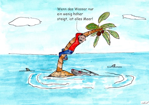 Cartoon: Weniger ist Meer (medium) by Stefan von Emmerich tagged weniger