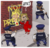 Cartoon: Not My President (small) by NEM0 tagged hillary clinto donald trump police grafitti elections protests recount