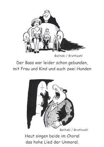 Cartoon: Skandal im Kirchenchor (medium) by elmario55 tagged gesellschaft,politik,allgemeines