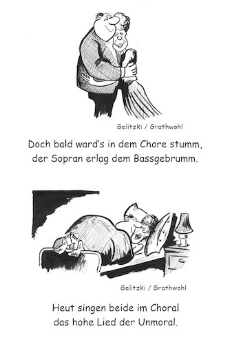 Cartoon: Skandal im Kirchenchor (medium) by elmario55 tagged gesellschaft,politik,allgemeines