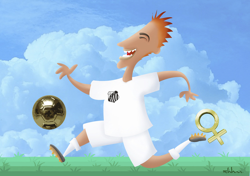 Cartoon: Neymar (medium) by elihu tagged football,soccer,neymar,caricature