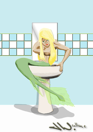 Cartoon: Jimmy new sink (medium) by JWallace tagged illustration,bathrooms,sinks,sexy