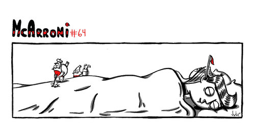 Cartoon: McArroni nr. 64 (medium) by julianloa tagged mcarroni,amadeo,golf,sleeping,ear