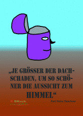 Cartoon: Dachschaden (medium) by Kucki tagged religion