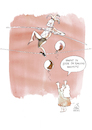 Cartoon: Balance (small) by Koppelredder tagged balance,ballons,kind,mädchen,rummel,schaustellerei,seiltanz,harlekin,seiltänzer