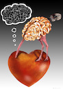 Cartoon: heart and brain (small) by Wesam Khalil tagged math2022