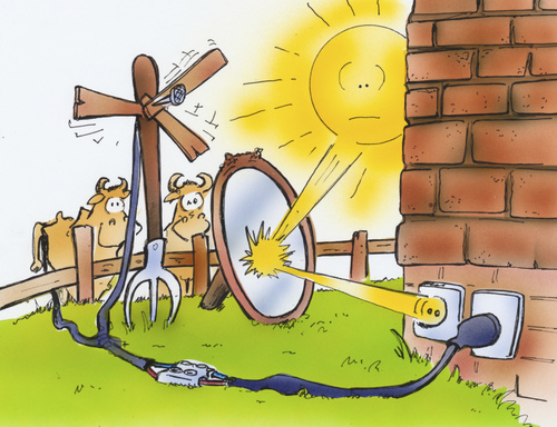 Cartoon: alternative energie (medium) by HSB-Cartoon tagged energie,strom,elektrizität,electric