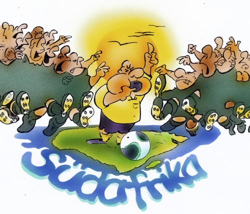Cartoon: Anpfiff (medium) by HSB-Cartoon tagged wm,wm2010,fußball,soccer,südafrika,fußballspieler,spieler,schiedsrichter,afrika,deutschland,mannschaft,airbrush,airbrushdesign,art,sport,wm,fußball,fussball,weltmeisterschaft,sport,südafrika,afrika,deutschland