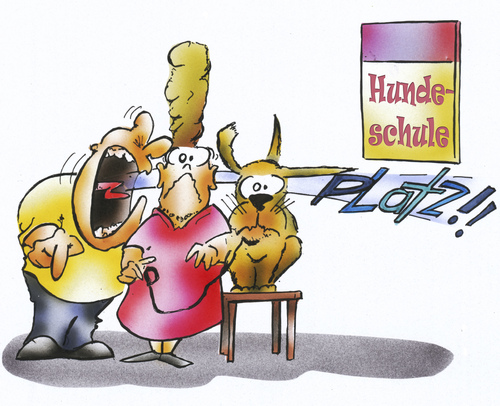 Cartoon: Auf den Hund gekommen (medium) by HSB-Cartoon tagged hund,herrchen,frauchen,gassi,hundeschule,hundetrainer,hunderasse,platz,erziehung,hundeerziehung,trainer,dog,airbrush