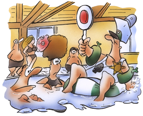 Cartoon: Badepolizei (medium) by HSB-Cartoon tagged schwimmbad,hallenbad,freibad,badeanstalt,schwimmbecken,wapo,polizei,ordnungshüter,karikatur,bademeister,rettungsring,wasserpolizei,ordnung,schwimmordnung,schwimmregel,polizist,cartoon,ordnungswidrigkeit,sicherheit,schwimmbad,hallenbad,freibad,badeanstalt,schwimmbecken,wapo,polizei,ordnungshüter,karikatur,bademeister,rettungsring,wasserpolizei,ordnung,schwimmordnung,schwimmregel,polizist,cartoon,ordnungswidrigkeit,sicherheit