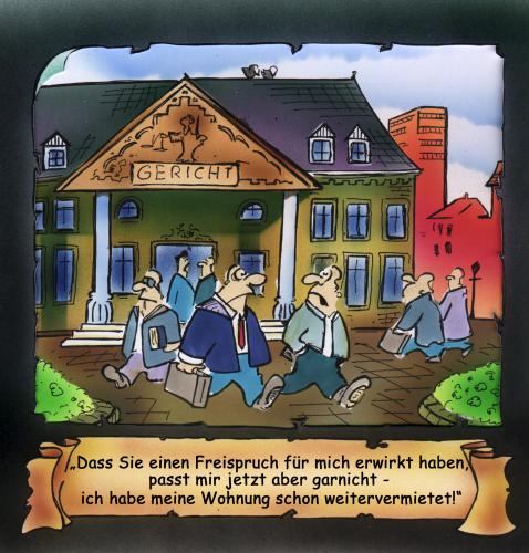 Cartoon: Der Freispruch (medium) by HSB-Cartoon tagged gericht,justiz,anwalt,richter,,gericht,justiz,anwalt,richter,gesetz,immobilie,vermietung,freispruch,wohnung,haus