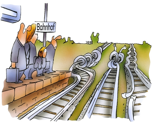 Cartoon: Deutsche Bahn (medium) by HSB-Cartoon tagged deutsche,bahn,eisenbahn,lok,lokomotive,bahngesellschaft,zug,zugverspätung,unpünktlich,strecke,eisenbahnstrecke,fahrgleisbau,gleisbauarbeiten,lokführer,zugführer,bahnhof,fahrplan,db,bahnarbeiten,zugbegleiter,cartoon,cartoonist,cartoonzeichner,karikatur,deutsche,bahn,eisenbahn,lok,lokomotive,bahngesellschaft,zug,zugverspätung,unpünktlich,strecke,eisenbahnstrecke,fahrgleisbau,gleisbauarbeiten,lokführer,zugführer,bahnhof,fahrplan,db,bahnarbeiten,zugbegleiter,cartoon,cartoonist,cartoonzeichner,karikatur