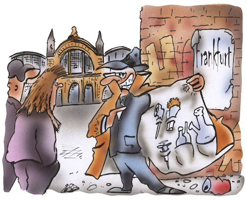 Cartoon: Frankfurt Drugs (medium) by HSB-Cartoon tagged drogen,drugs,rausch,junkie,dealen,dealer,marihuana,heroin,lsd,crack,drogensucht,drogensüchtiger,frankfurt,frankfurter,hauptbahnhof,drogenszene,drogenbekämpfung,stadtbild,bong,drogentotesucht,süchtiger,drogenabhängig,drogen,drugs,rausch,junkie,dealen,dealer,marihuana,heroin,lsd,crack,drogensucht,drogensüchtiger,frankfurt,frankfurter,hauptbahnhof,drogenszene,drogenbekämpfung,stadtbild,bong,drogentotesucht,süchtiger,drogenabhängig