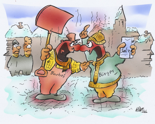 Cartoon: heißer Winter (medium) by HSB-Cartoon tagged winter,schnee,stadt,bürger