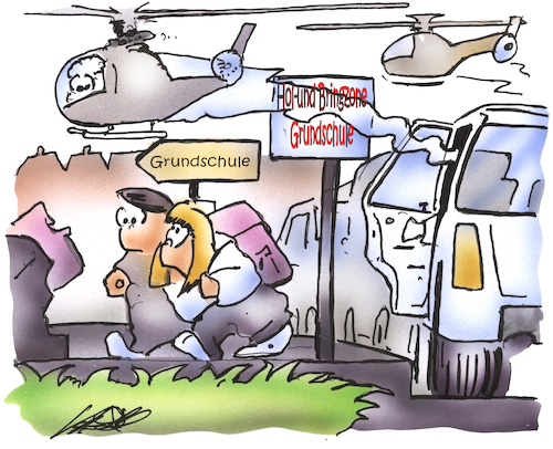 Cartoon: Helikoptereltern (medium) by HSB-Cartoon tagged helikoptereltern,schule,schulweg,schüler,kinder,grundschule,hol,und,bringdienst,suv,cartoon,eltern,sorge,schulalltag,schulbeginn,schulanfänger,helikoptereltern,schule,schulweg,schüler,kinder,grundschule,hol,und,bringdienst,suv,cartoon,eltern,sorge,schulalltag,schulbeginn,schulanfänger