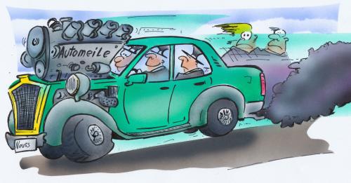 Cartoon: High speed (medium) by HSB-Cartoon tagged car,driver,automobile,road,street,wheel