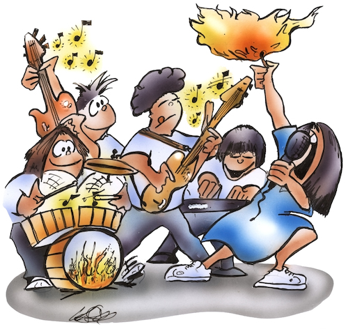 Cartoon: Jugendband (medium) by HSB-Cartoon tagged band,rockmusik,techno,rocknroll,karikatur,kids,teen,teenieband,combo,jugend,jugendlich,stage,drums,drummer,bass,gitarre,sänger,sängerin,vorsänger,bandleader,cartoon,keyboard,feuer,blues,jazz,deutschrock,rap,rapper,funk,folk,cartoonist,illustration,band,rockmusik,techno,rocknroll,karikatur,kids,teen,teenieband,combo,jugend,jugendlich,stage,drums,drummer,bass,gitarre,sänger,sängerin,vorsänger,bandleader,cartoon,keyboard,feuer,blues,jazz,deutschrock,rap,rapper,funk,folk,cartoonist,illustration