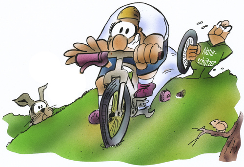 Cartoon: Mountainbike (medium) by HSB-Cartoon tagged mountainbike,natur,umwelt,karikatur,mountainbiker,nabu,umweltschützer,ökologier,naturschutz,umweltschutz,fahrrad,fahrradfahrer,bund,greenpeace,mountainbike,natur,umwelt,karikatur,mountainbiker,nabu,umweltschützer,ökologier,naturschutz,umweltschutz,fahrrad,fahrradfahrer,bund,greenpeace