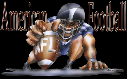 Cartoon: NFL (medium) by HSB-Cartoon tagged nfl,sport,football,americanfootball,amerika,usa,airbrush,nfl,sport,football,americanfootball,amerika,usa,airbrush