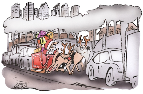 Cartoon: Stau zu Weihnachten (medium) by HSB-Cartoon tagged weihnachten,weihnachtsgeschenke,nikolaus,straße,stau,staugefahr,baustelle,straßenbaustelle,verkehr,karikatur,verkehrsbehinderung,weihnachten,weihnachtsgeschenke,nikolaus,straße,stau,staugefahr,baustelle,straßenbaustelle,verkehr,karikatur,verkehrsbehinderung