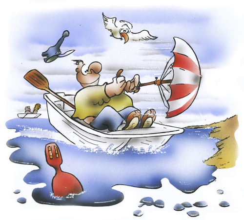 Cartoon: umbrella sailing (medium) by HSB-Cartoon tagged sailing,sailor,sailboat,boat,ship,dinghy,boje,water,sea,ocean,umbrella,seagull,boot,ruderboot,segeln,segelschiff,segelboot,schirm,regenschirm,meer,ozean,bootstour,ausflug,seemann,sailing,sailor,sailboat,boat,ship,dinghy,boje,water,sea,ocean,umbrella,seagull,boot,ruderboot,segeln,segelschiff,segelboot,schirm,regenschirm,meer,ozean,bootstour,ausflug,seemann