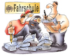 Cartoon: Fahrschule (small) by HSB-Cartoon tagged fahrschule,führerschein,fahrprüfung,tüv,fahrschüler,fahrlehrer,fahrpraxis,prüfungsbogen,fahrstunde,fahrunterricht,führerscheinausbildung,fahrtauglich,testfahrt,prüfungsangst,führerscheintest,karikatur,cartoon
