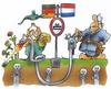 Cartoon: Fracking002 (small) by HSB-Cartoon tagged fracken,fracking,erdgas,gasförderung,tiefengesteon,grenze,deutschland,nniederlande,holland,grenzregion,grenzgebiet,frackingindustrie,industrie,pistole,waffe,holländer,deutscher,karikatur,cartoon