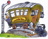 Cartoon: railway (small) by HSB-Cartoon tagged railway,train,lok,zug,wagon,wagoon,gleis,station,cartoon,karikatur,airbrush