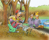 Cartoon: Waldarbeiter (small) by HSB-Cartoon tagged wald,förster,baum,natur,gießkanne,motorsäge