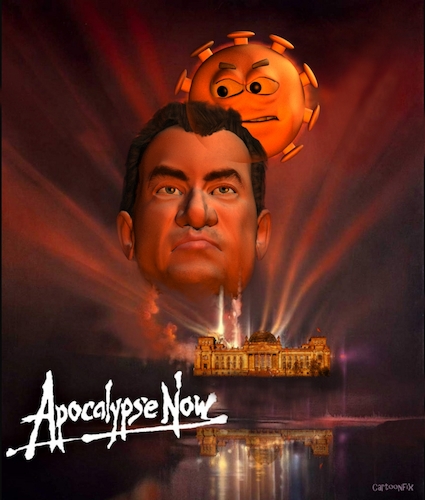 Cartoon: Apokalypsen-Söder (medium) by Cartoonfix tagged apokalypsen,söder,corona,pandemie