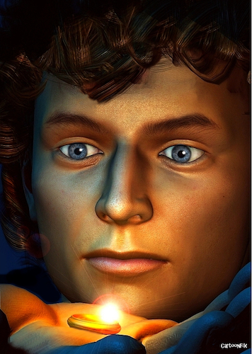 Cartoon: Frodo - Elijah Wood (medium) by Cartoonfix tagged elijah,wood,frodo,der,herr,ringeelijah,als,aus,ringe
