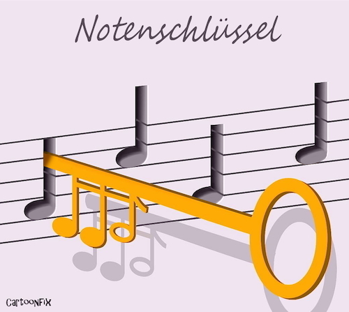 Cartoon: Notenschlüssel (medium) by Cartoonfix tagged notenschlüssel,clef