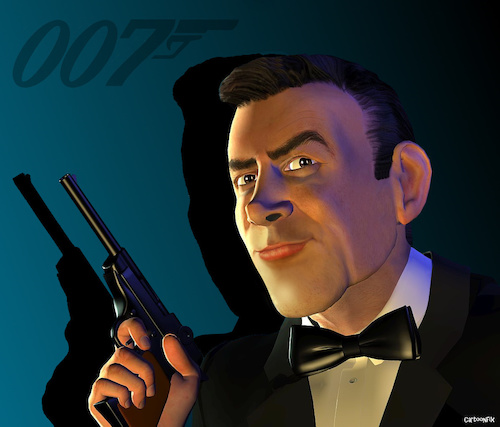 Cartoon: Sean Connery as James Bond (medium) by Cartoonfix tagged sean,connery,as,james,bond