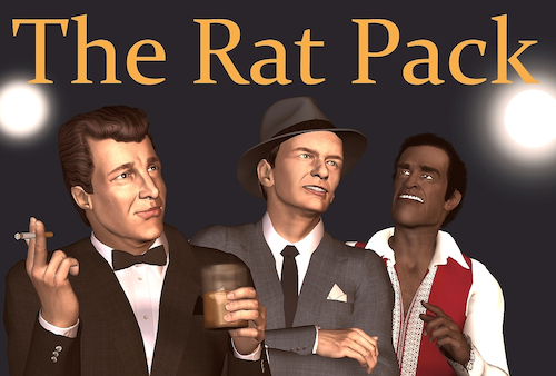 Cartoon: The Rat Pack (medium) by Cartoonfix tagged dean,martin,frank,sinatra,sammy,davis,jr,the,rat,pack