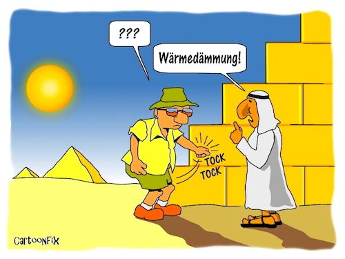 Cartoon: Wärmedämmung (medium) by Cartoonfix tagged umwelt,wärmedämmung,fraglicher,fortschritt