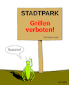 Cartoon: Grillen... (small) by Cartoonfix tagged grillen,missverstaendnis,schild,park