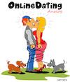 Cartoon: OnlineDating Analog (small) by Cartoonfix tagged online,dating,analog