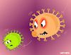 Cartoon: Schweinegrippe VS Corona (small) by Cartoonfix tagged neue,schweinegrippe,corona,virus