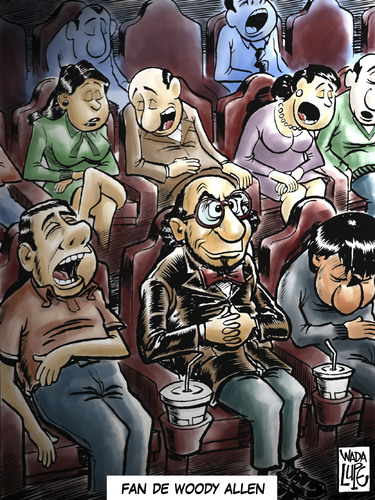 Cartoon: woody allen fan (medium) by Wadalupe tagged cinema,cine,movie,director,entertainment,scripter,show,fun,fan,life,laugh