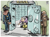 Cartoon: Alta seguridad (small) by Wadalupe tagged banco,seguridad,suiza,caja,fuerte,ahorro,intereses,creditos,ingreso