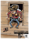 Cartoon: dodge city esta a salvo (small) by Wadalupe tagged wsestern,pistolero,gunman,sheriff,dodge,duelo