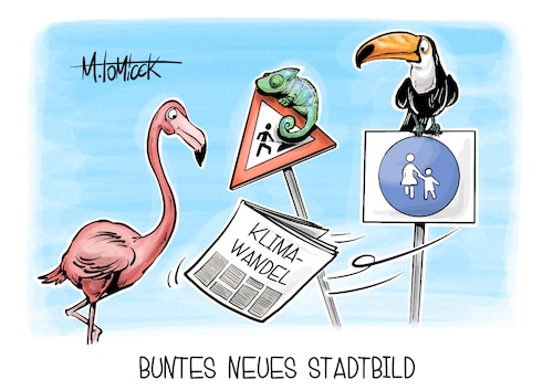 Cartoon: Buntes neues Stadtbild (medium) by Mirco Tomicek tagged eu,europa,klimawandel,klimaschutz,klima,klimaziel,klimaziele,co2,treibhausgase,umwelt,stadtbild,stadt,bild,bilder,friedrich,merz,aussage,cdu,union,bundeskanzler,kanzler,migration,städte,innenstädte,karikatur,pressekarikatur,cartoon,mirco,tomicek,eu,europa,klimawandel,klimaschutz,klima,klimaziel,klimaziele,co2,treibhausgase,umwelt,stadtbild,stadt,bild,bilder,friedrich,merz,aussage,cdu,union,bundeskanzler,kanzler,migration,städte,innenstädte,karikatur,pressekarikatur,cartoon,mirco,tomicek