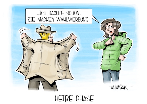 Cartoon: Heiße Phase (medium) by Mirco Tomicek tagged wahlkampf,wahlwerbung,wahlen,wahl,neuwahlen,neuwahl,bundestagswahl,briefwahl,werbung,wahlplakate,plakate,parteien,partei,kanzler,wähler,wählerfang,cartoon,karikatur,pressekarikatur,mirco,tomicek,wahlkampf,wahlwerbung,wahlen,wahl,neuwahlen,neuwahl,bundestagswahl,briefwahl,werbung,wahlplakate,plakate,parteien,partei,kanzler,wähler,wählerfang,cartoon,karikatur,pressekarikatur,mirco,tomicek