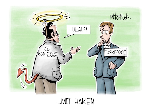 Cartoon: Mit Haken (medium) by Mirco Tomicek tagged koalition,berlin,taskforce,mineralöl,konzern,konzerne,ölkonzerne,ölkonzern,energiepreise,energien,preise,ölpreise,spritpreise,benzin,diesel,benzinpreise,tanken,tankstelle,karikatur,cartoon,pressekarikatur,mirco,tomicek,koalition,berlin,taskforce,mineralöl,konzern,konzerne,ölkonzerne,ölkonzern,energiepreise,energien,preise,ölpreise,spritpreise,benzin,diesel,benzinpreise,tanken,tankstelle,karikatur,cartoon,pressekarikatur,mirco,tomicek