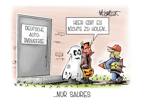 Cartoon: ...nur saures (medium) by Mirco Tomicek tagged halloween,kostüm,kostüme,halloweenparty,süßes,oder,saures,vw,volkswagen,verluste,verlust,auto,autoindustrie,industrie,wirtschaft,automobil,donald,trump,atom,atomwaffen,test,atomwaffentest,atomwaffe,usa,amerika,us,politik,karikatur,pressekarikatur,cartoon,mirco,tomicek,halloween,kostüm,kostüme,halloweenparty,süßes,oder,saures,vw,volkswagen,verluste,verlust,auto,autoindustrie,industrie,wirtschaft,automobil,donald,trump,atom,atomwaffen,test,atomwaffentest,atomwaffe,usa,amerika,us,politik,karikatur,pressekarikatur,cartoon,mirco,tomicek