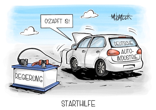 Cartoon: Starthilfe (medium) by Mirco Tomicek tagged autogipfel,auto,gipfel,autoindustrie,industrie,autos,wirtschaft,arbeitsplätze,krise,autobranche,verbrenner,elektro,starthilfe,oktoberfest,ozapft,is,cartoon,karikatur,pressekarikatur,mirco,tomicek,autogipfel,auto,gipfel,autoindustrie,industrie,autos,wirtschaft,arbeitsplätze,krise,autobranche,verbrenner,elektro,starthilfe,oktoberfest,ozapft,is,cartoon,karikatur,pressekarikatur,mirco,tomicek