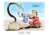 Cartoon: Große Töne (small) by Mirco Tomicek tagged ursula,von,der,leyen,eu,europa,senkung,energiepreise,energie,preise,preissenkung,benzin,benzinpreise,spritpreise,sprit,tanken,tankstelle,auto,öl,ölpreise,anstieg,iran,krieg,reserven,reserve,karikatur,cartoon,pressekarikatur,mirco,tomicek