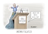 Cartoon: Unions-Theater (small) by Mirco Tomicek tagged friedrich,merz,cdu,union,parteitag,migration,migrationspolitik,asylpolitik,asyl,asylrecht,zustrombegrenzungsgesetz,gesetz,bundestag,afd,abstimmung,neuwahl,neuwahlen,wahl,wahlen,stimmen,karikatur,pressekarikatur,cartoon,mirco,tomicek