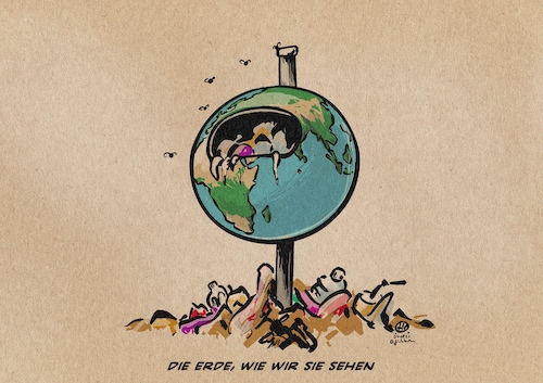 Cartoon: Alles was bleibt (medium) by Guido Kuehn tagged umwelt,planet,mikroplastik,plastik,kunststoff,müll,umwelt,planet,mikroplastik,plastik,kunststoff,müll